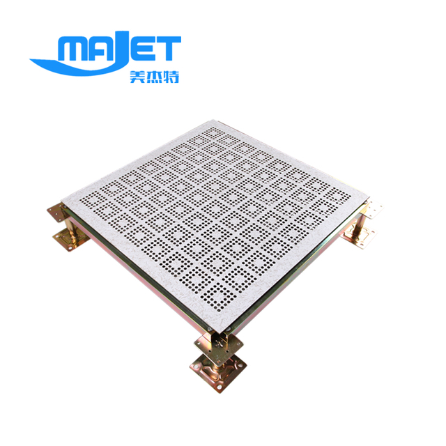 Perforated steel raised floor system air flow panel