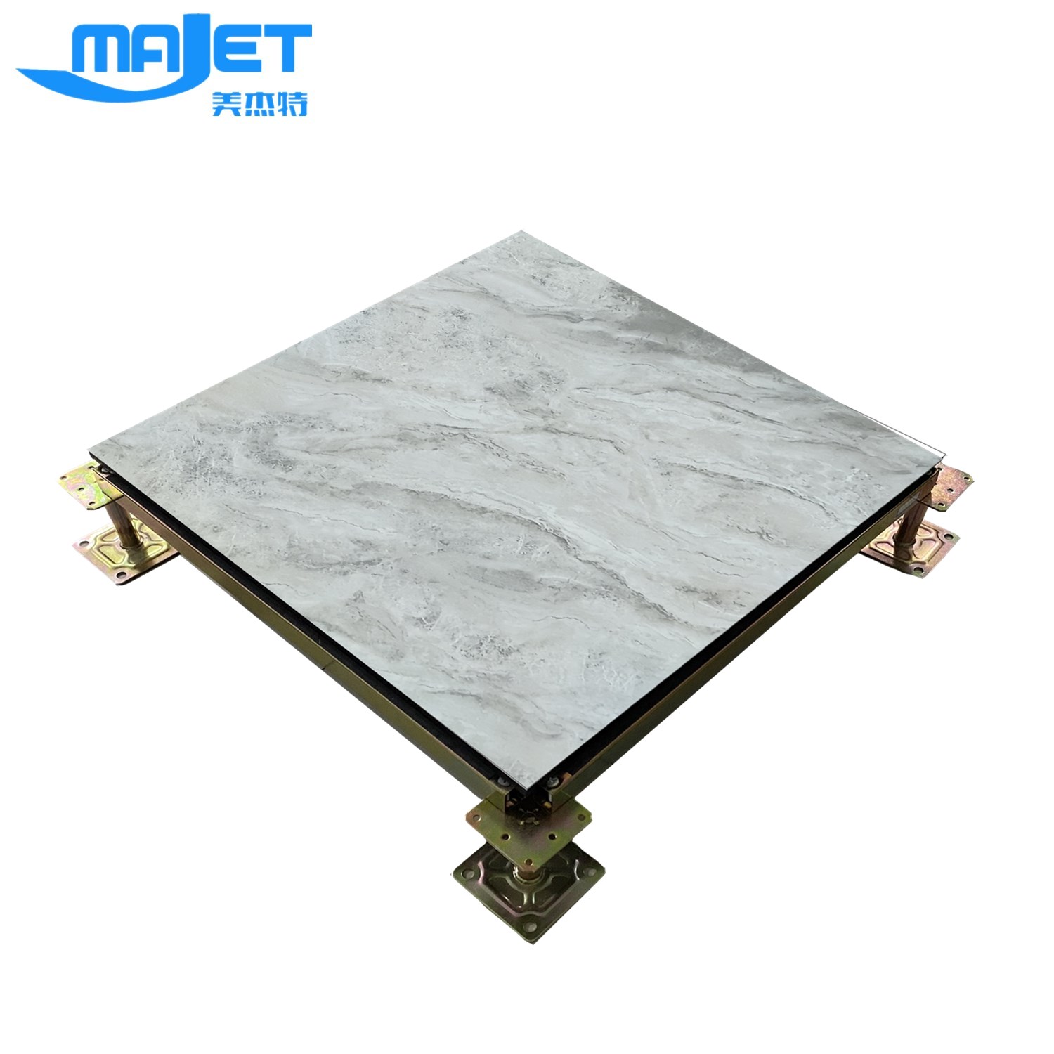 Ceramic finished steel raised floor