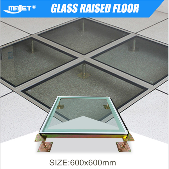 glass raised floor