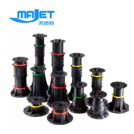 Akses outdoor Akses Dukungan Decking Pedestal Plastik Disesuaikan Lantai