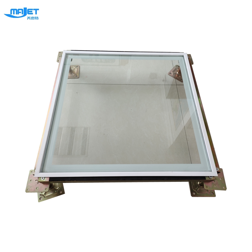 glass raised floor system diagram